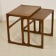 Scandinavian nesting tables rn teak year 60. Ref twiny.