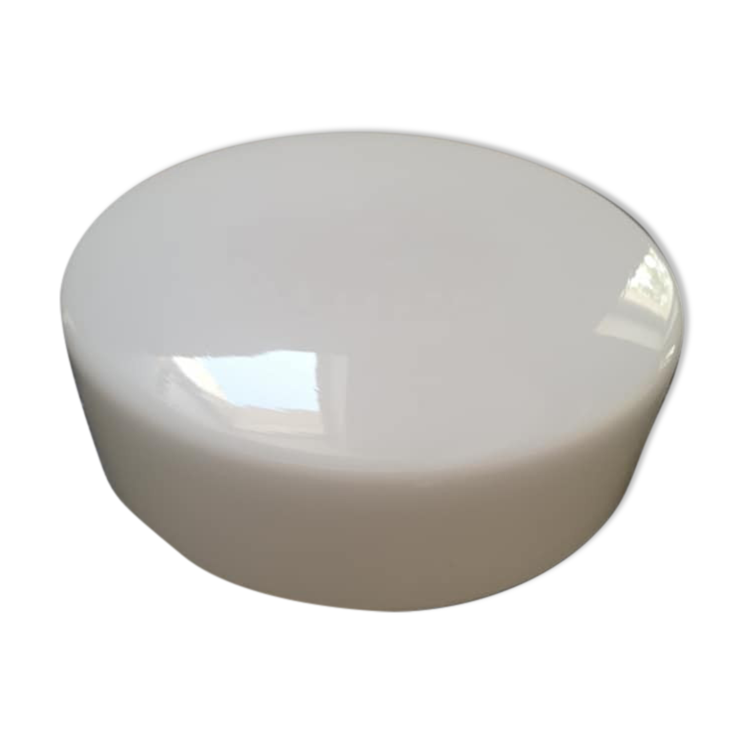 Ceiling lamp old round globe opaline white industrial Art Deco ø 27.5 cm