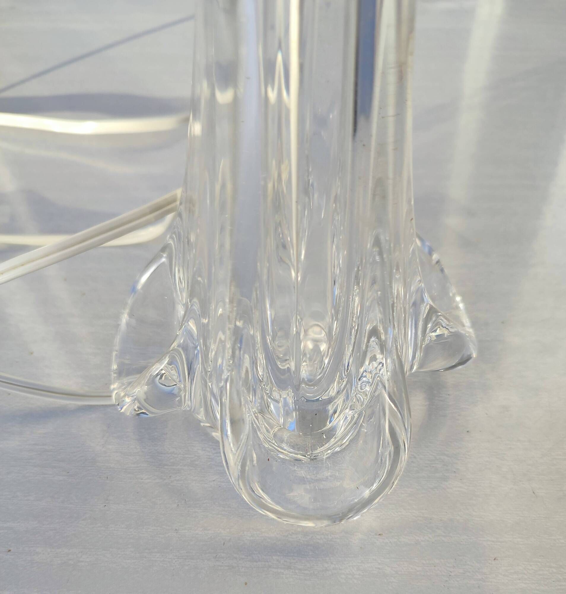 Vintage Heavy Crystal Lamp Base - Sèvres Crystal (28 cm / 1.4 kg)