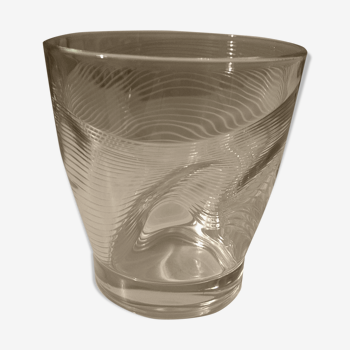 Small thick glass vase