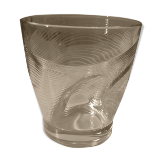 Small thick glass vase
