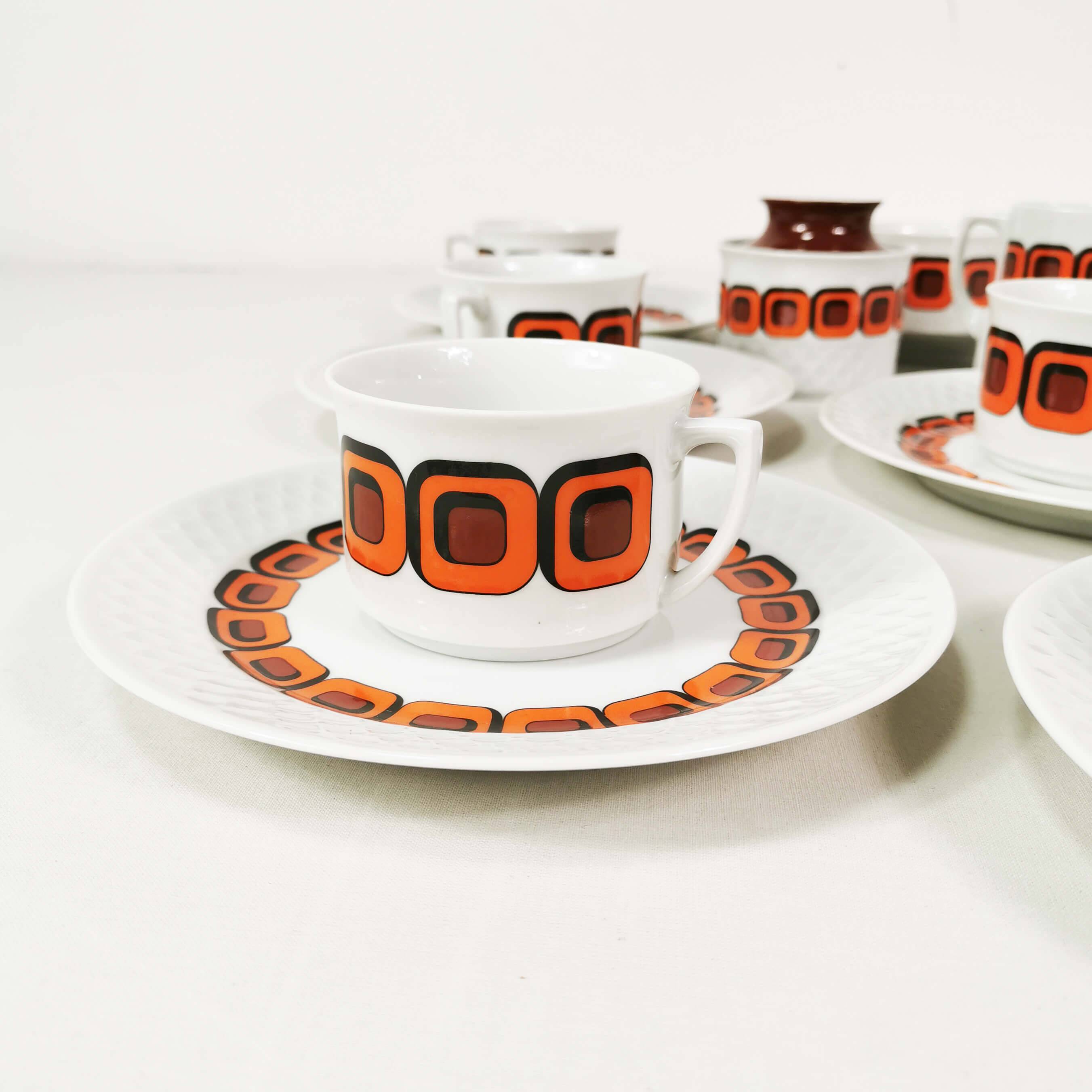 Space age coffee and tea set, Schirnding, Germany, 1970s.