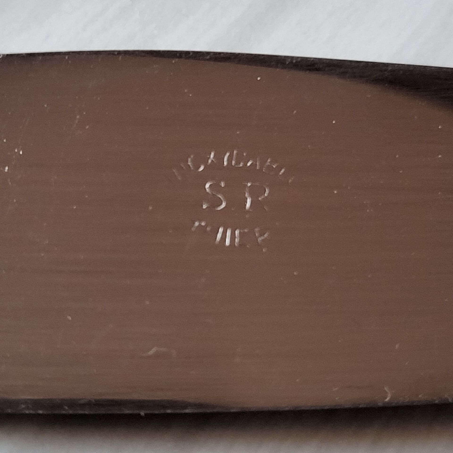 Vintage cheese knife signed S.R. Thiers in excellent condition.
