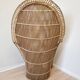 Vintage Peacock Cobra Chair / 1970s  King Rattan Chair in Emmanuelle Style
