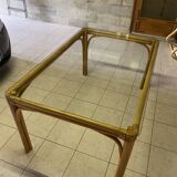 Bamboo and glass table
