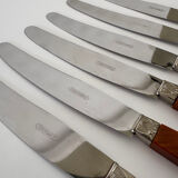 Set of 6 Vintage French Art Deco Design Inox Dinner Knives
