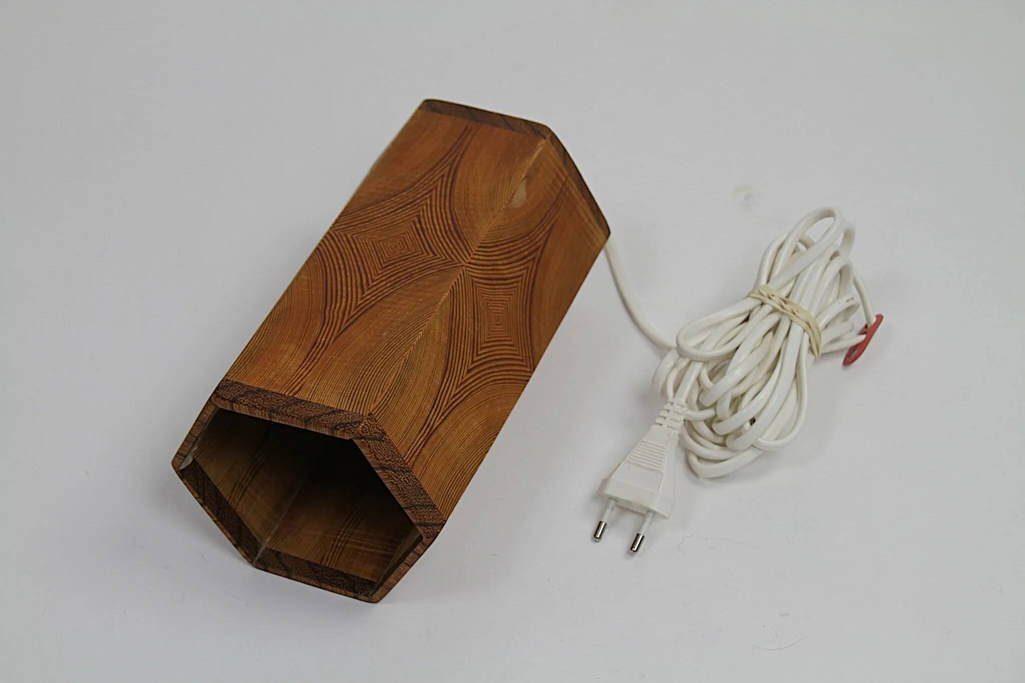 Hexagonal Pine Pendant Lamp – Sweden, 1970s