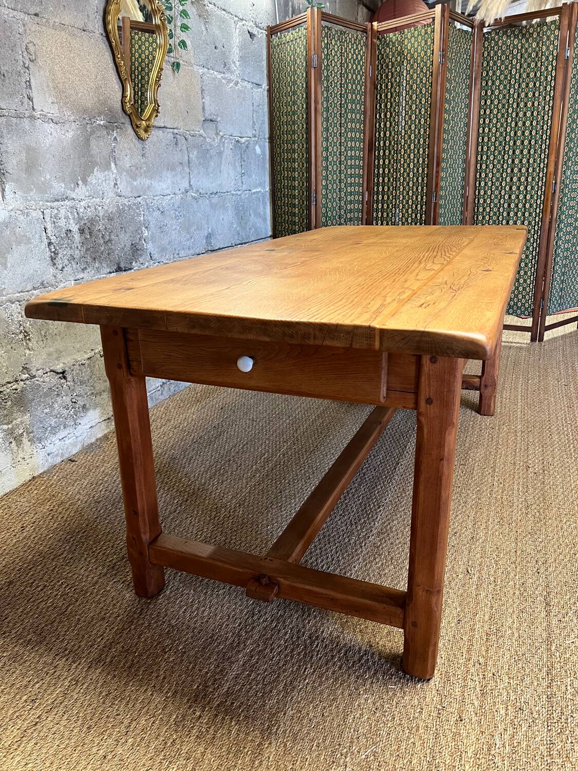 Solid oak farmhouse table