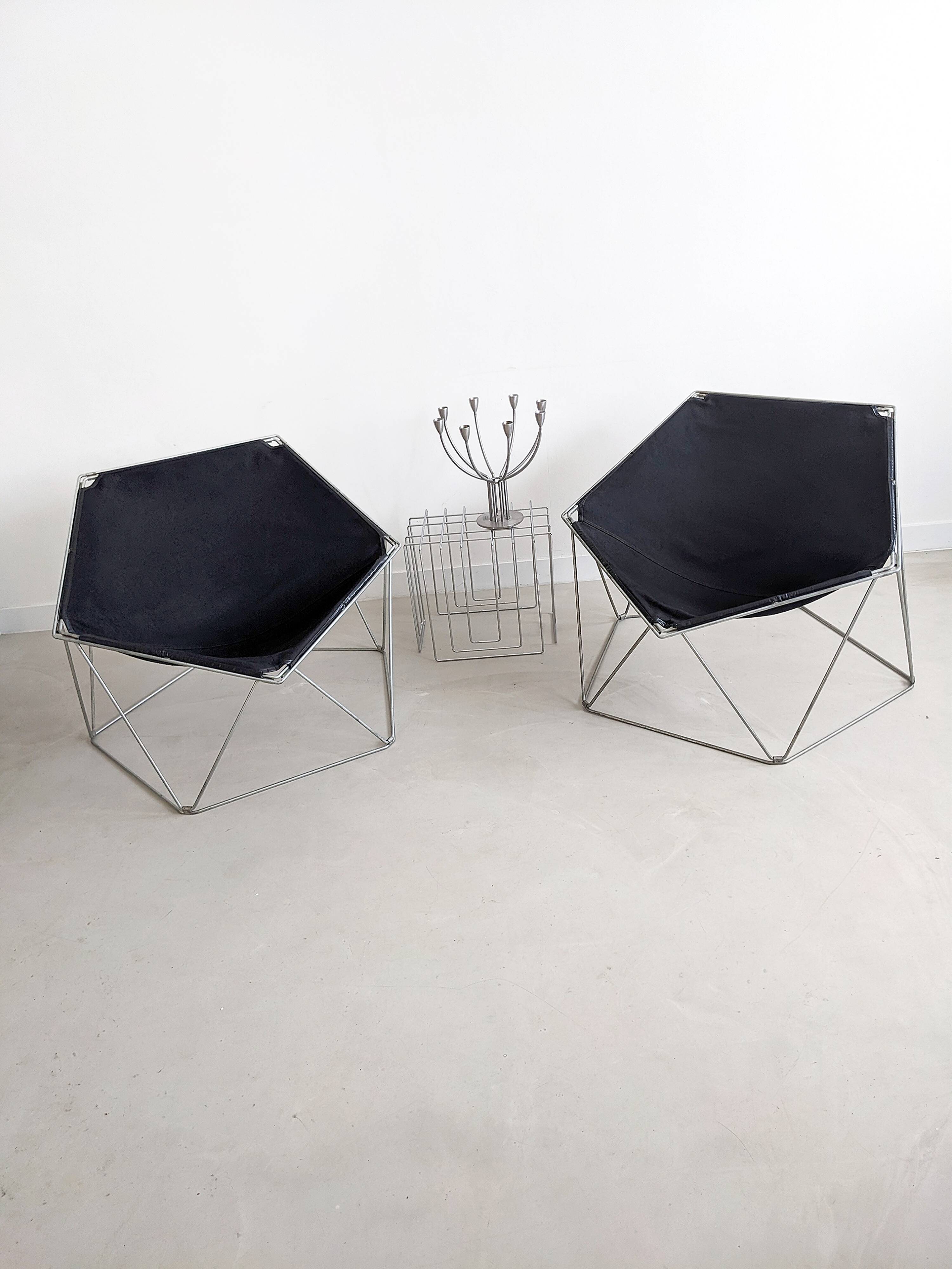 Set of 2 'Penta' Chairs by Jean-Paul Barry & Kim Moltzer for Bofinger 1960's
