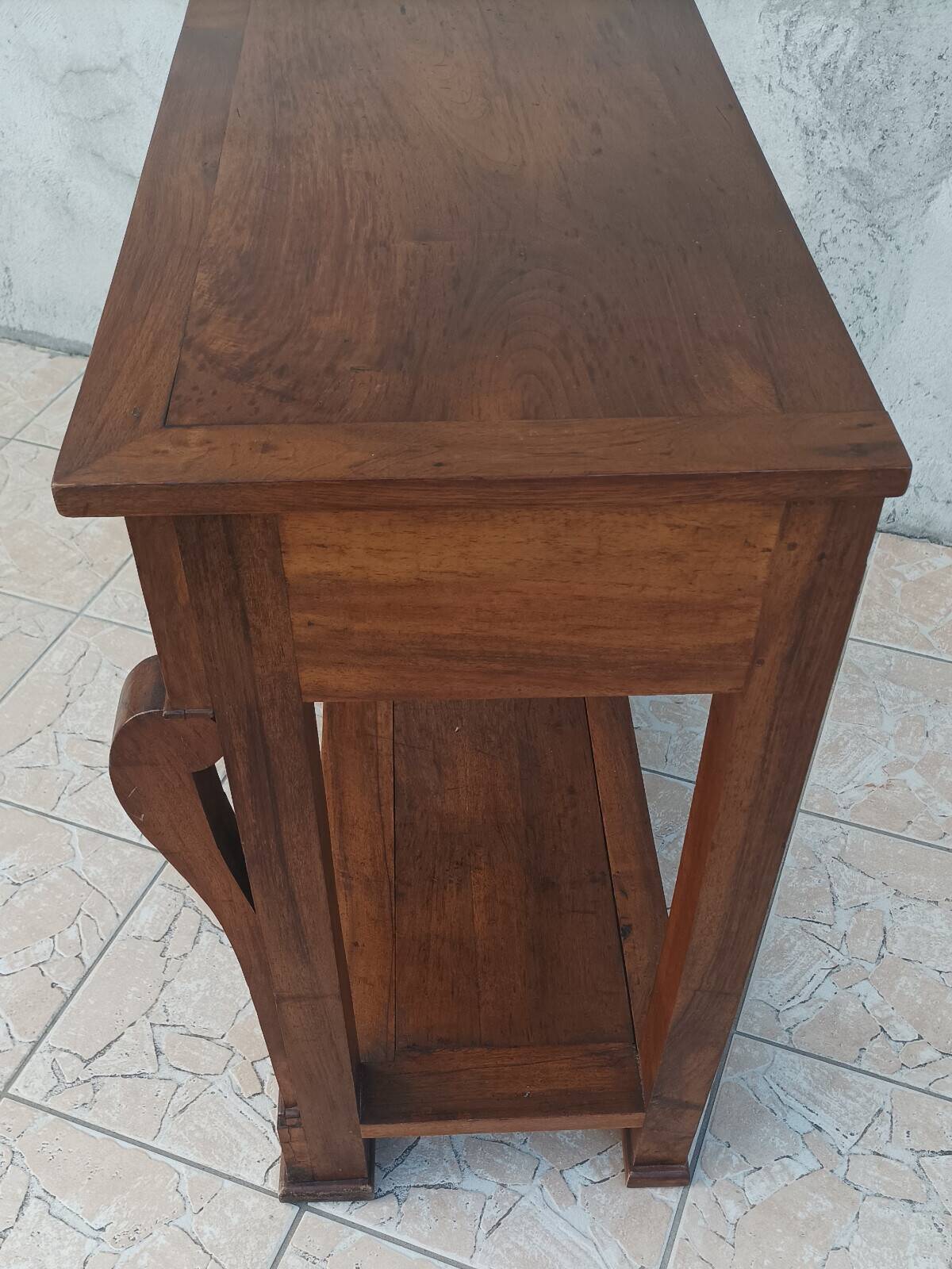 Walnut console restoration