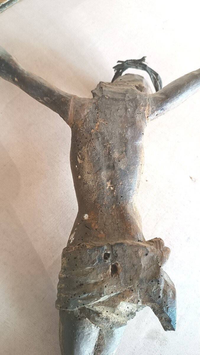 Large polychrome wooden Christ, 17th century