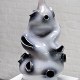 French ceramic glazed sculptural table lamp, 1970s