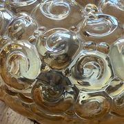 Antique wall light or ceiling fixture porthole Helena Tynell in gilded glass
