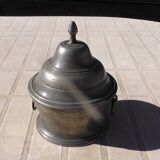 Pot sucrier en étain