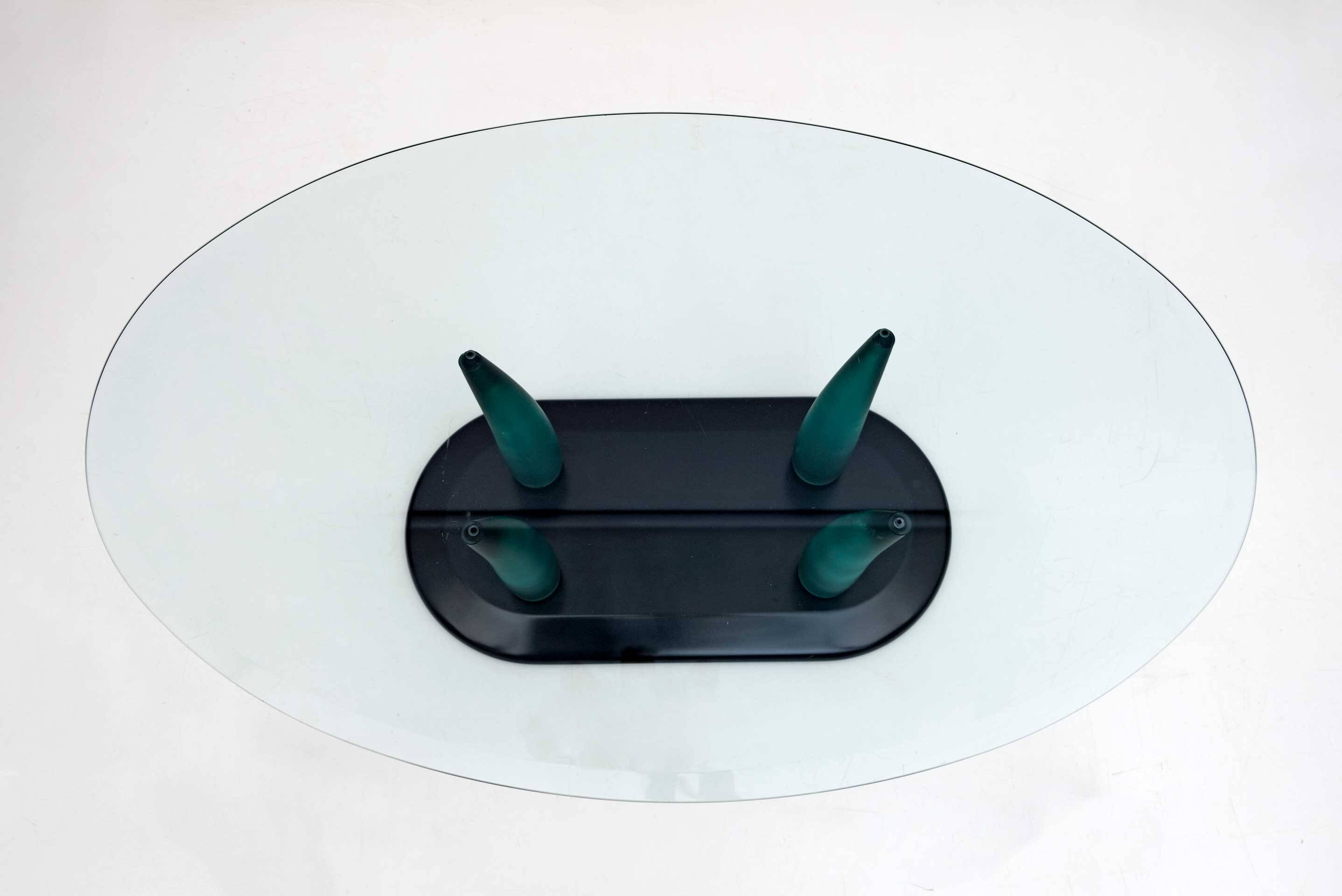 Vintage Italian Murano Glass Coffee Table by Seguso, 1989
