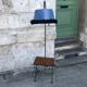 Reading light with scoubidou magazine holder