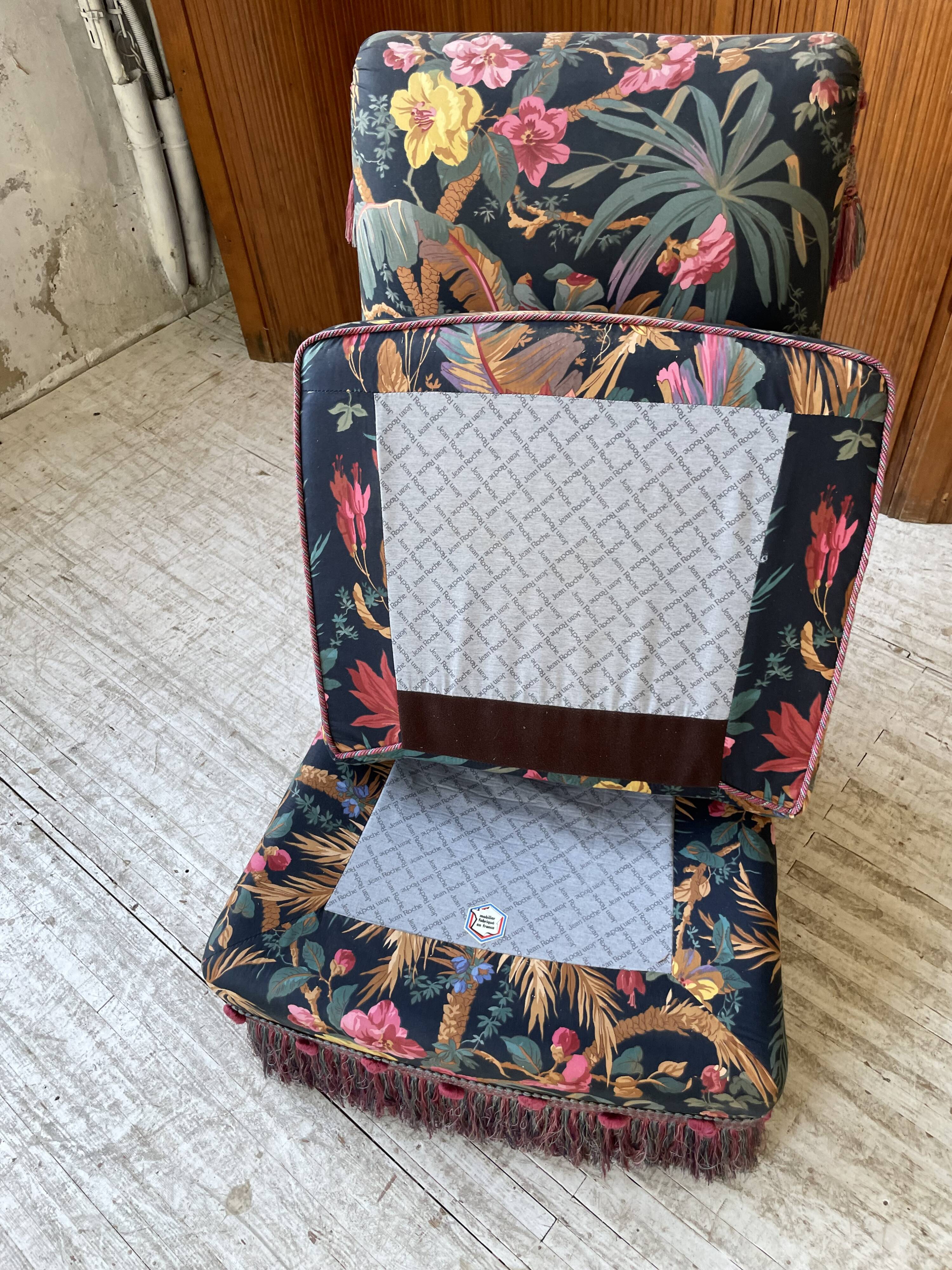 Jean Roche floral armchair