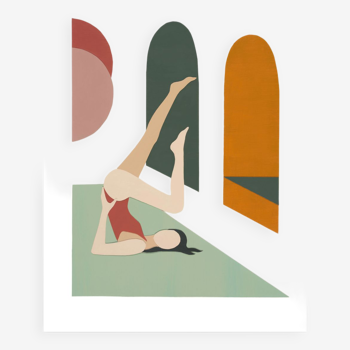 Lust Yoga - tirage d'art (A4) signé ACKEOGH