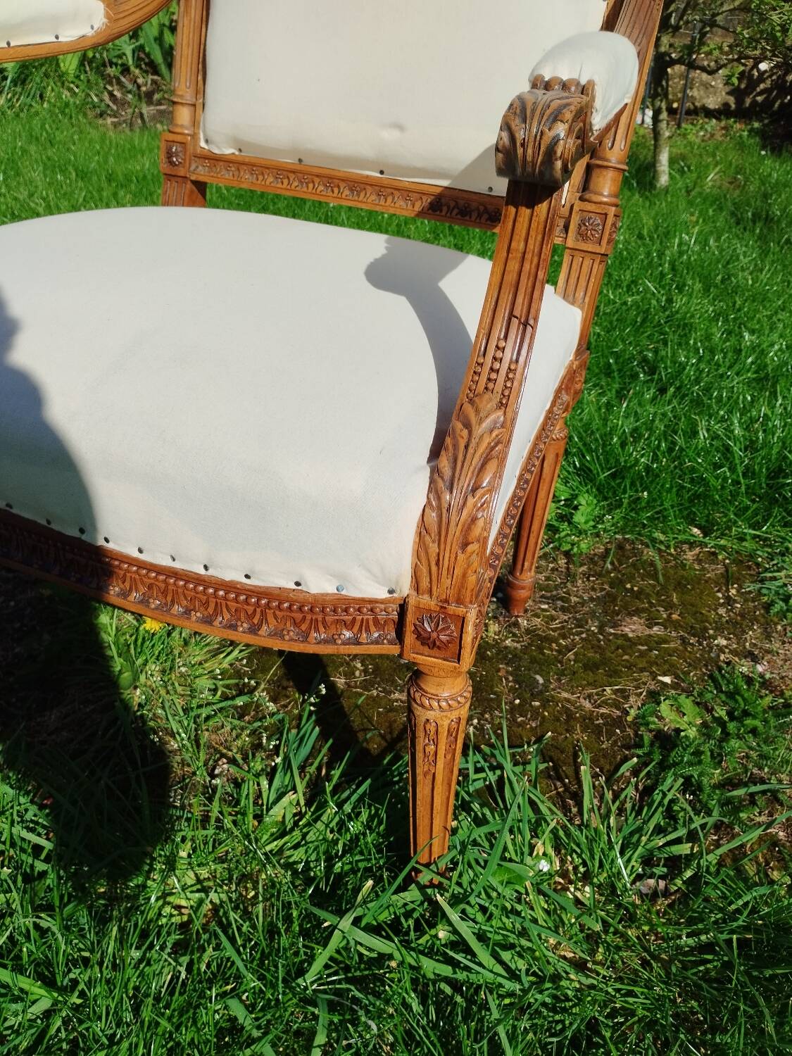 Pair of old Louis XVI style armchairs