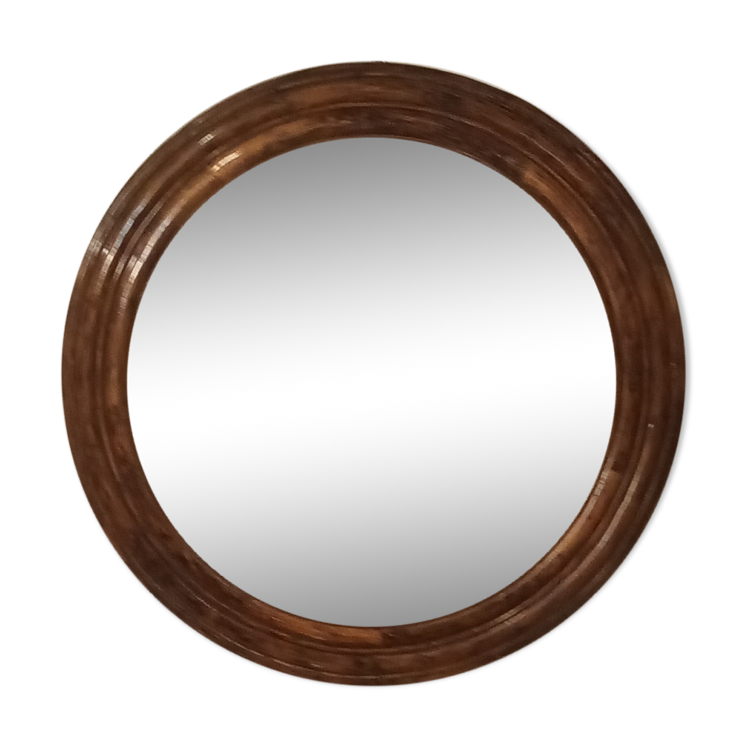 Rattan round mirror 65cm