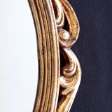 Louis xv golden wood style cartouche mirror