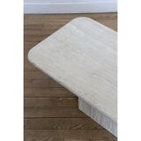 1970 travertine coffee table