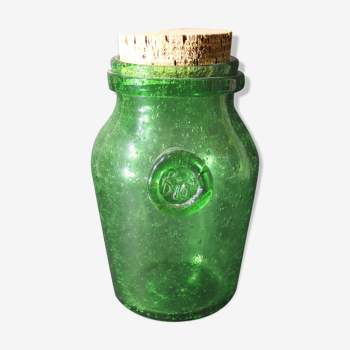 BIOT green bubbled glass mustard