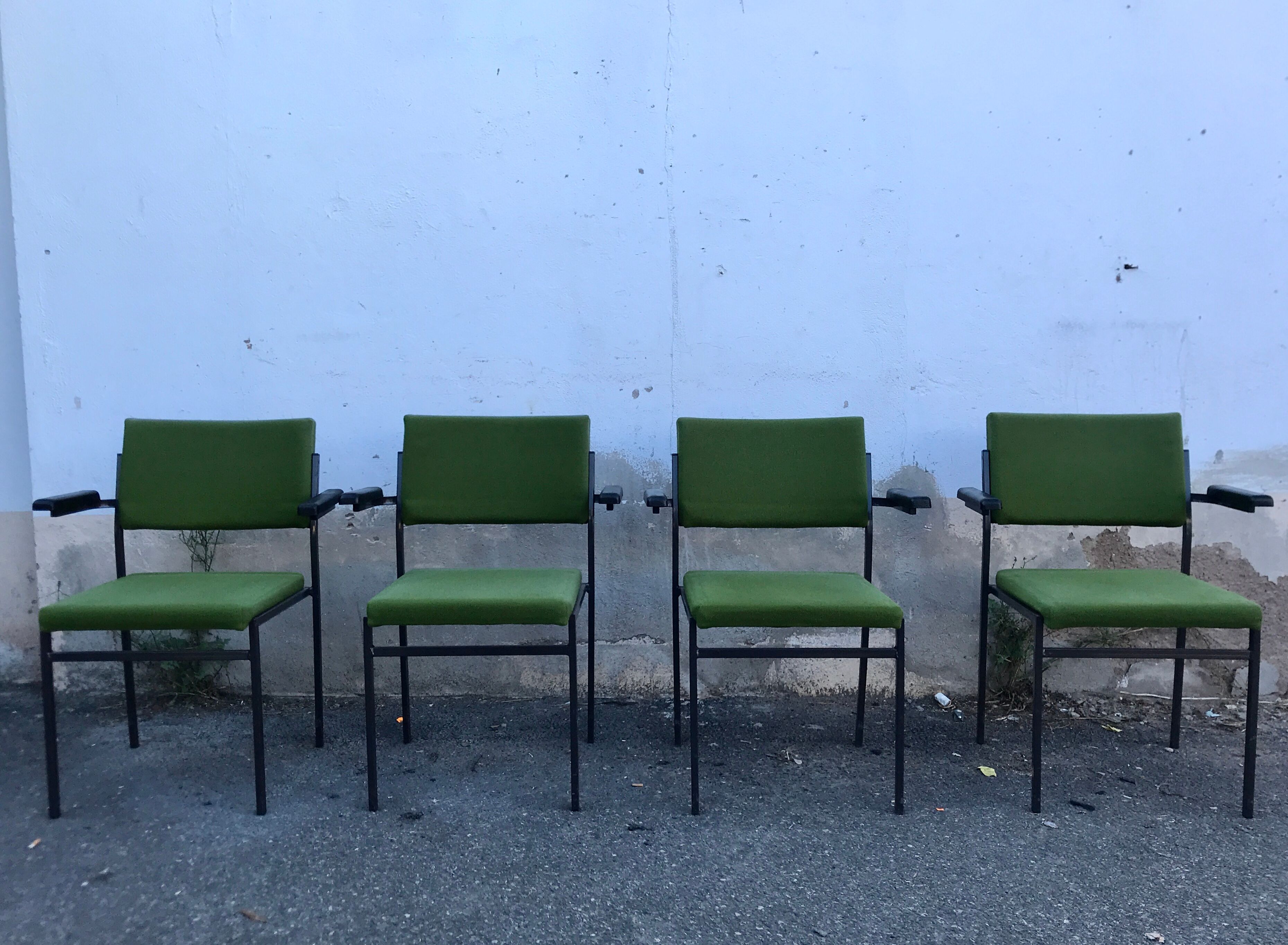 27 armchairs - modern - vintage - metal feet - 1960