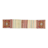 1970s Vintage Turkish Handmade Wool & Cotton White Runner Rug 47x222