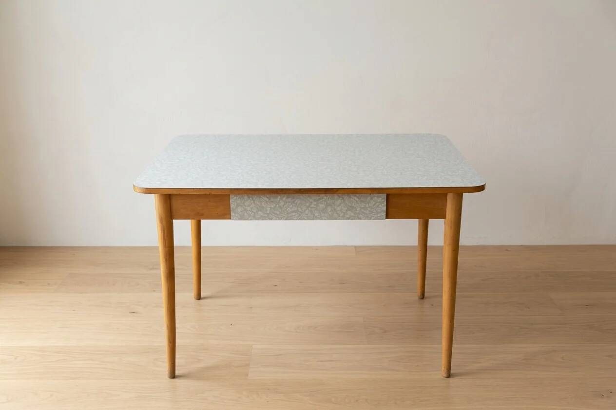 Coffee table, mid-century, formica and wood, 1960s, Czechoslovakia