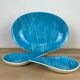 Flat and two Mistral cups by Salins France, blue, 60s
