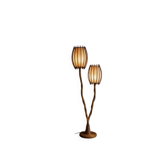 lampadaire en rotin