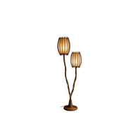 Rattan floor lamp