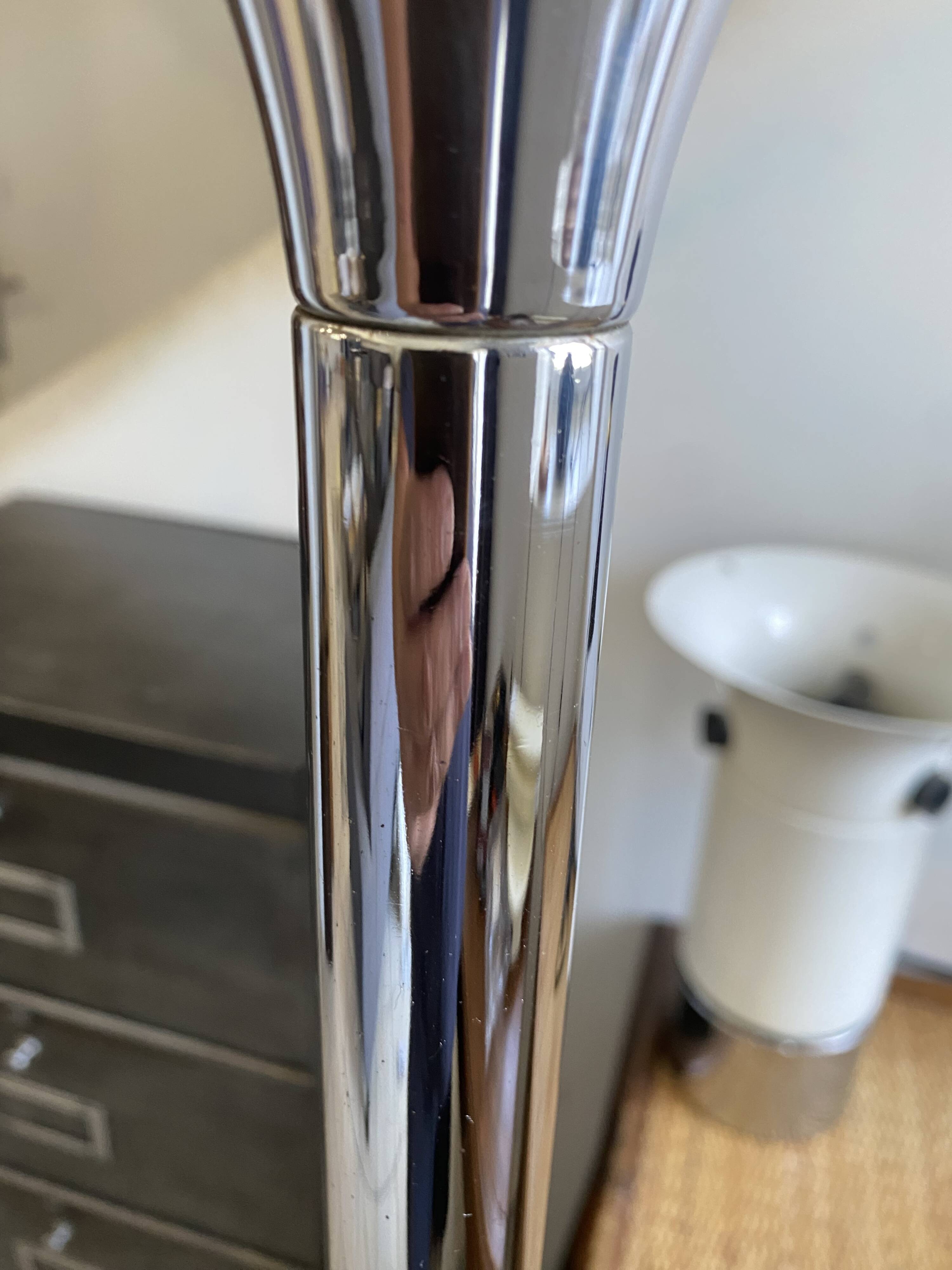 Chrome floor lamp Guzzini vintage 1960