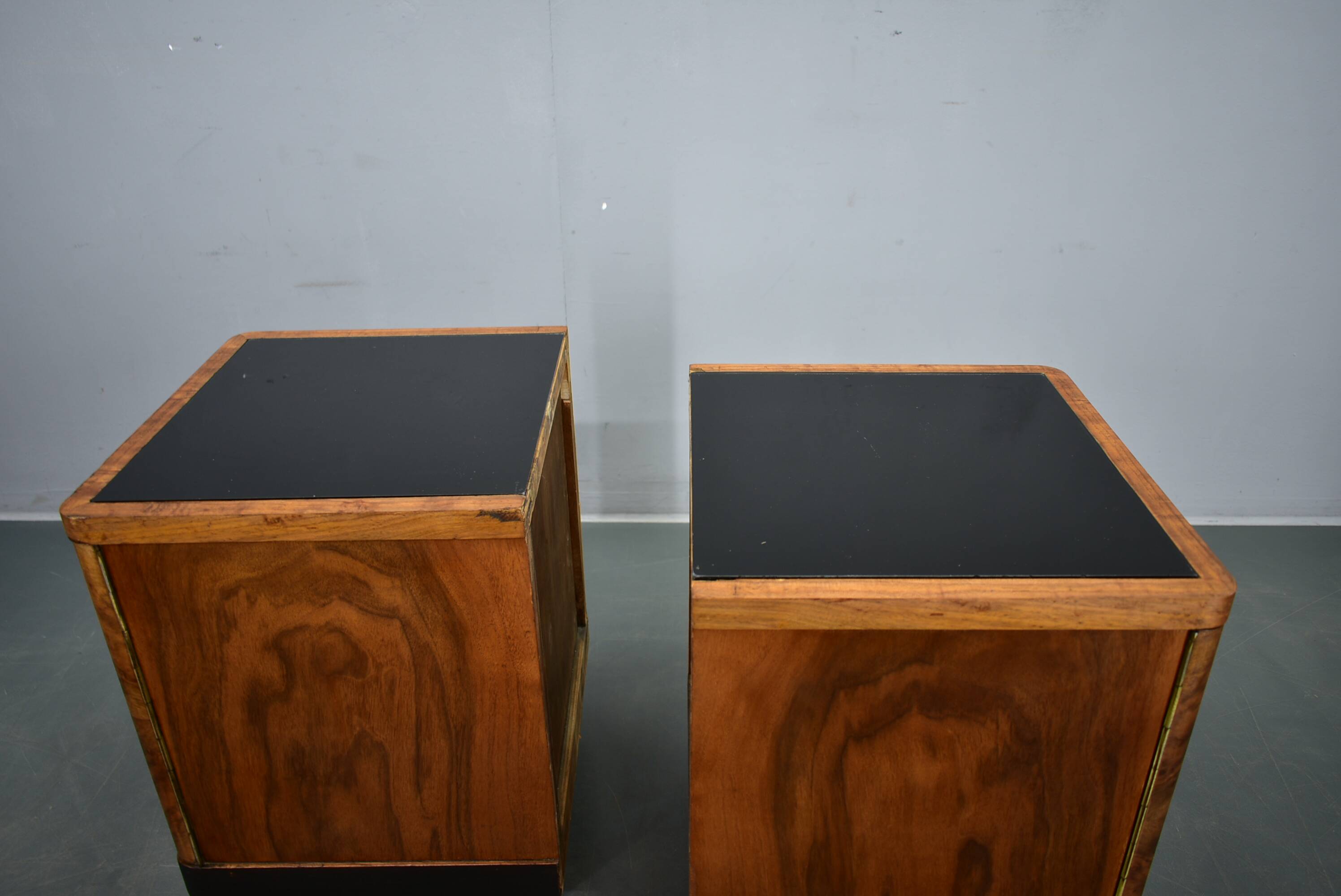1938s pair of Art Deco bedside tables, Czechoslovakia