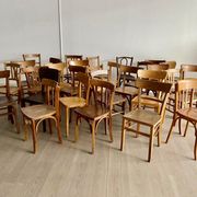 Set of 30 bistro chairs BOIS COURBÉ Vintage 60s mismatched