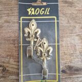 Patères, crochets vintage en laiton formant un lys