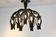 Italian black glass chandelier
