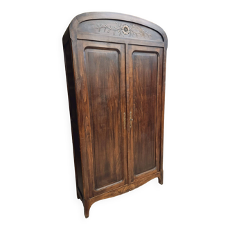 Old Art Deco cabinet wardrobe kitchen cupboard 100x185cm