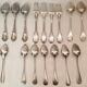 15 spoons & 4 silver metal forks