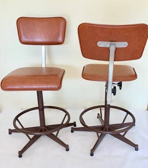 Swivel vintage industrial chairs