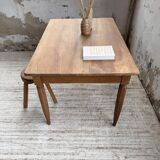 1950s walnut bistro farmhouse table