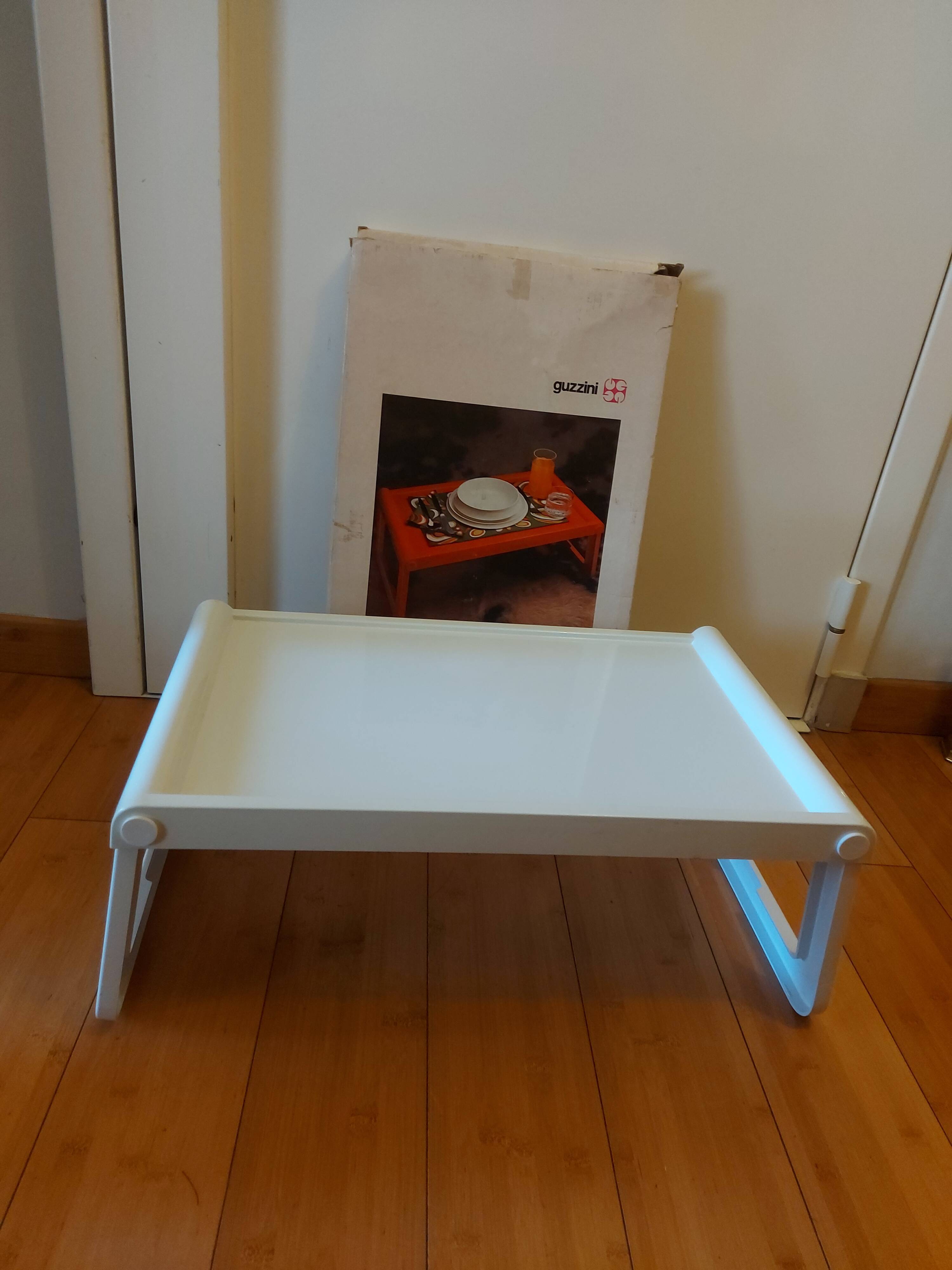 Vintage Guzzini bed tray, design Luigi Massoni