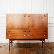 Scandinavian teak cabinet bar with integrated secretary, 1960s.