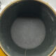 Pouf vintage, moumoute, moutarde, Pelfran