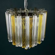 Crystal prism chandelier in Murano glass by Venini, 1970s.