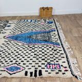 Handmade wool berber rug 200 x 188 cm