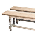Old farmhouse benches - solid oak wood