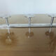Coat rack in nickel-plated brass, 3 hooks art deco years 40 50