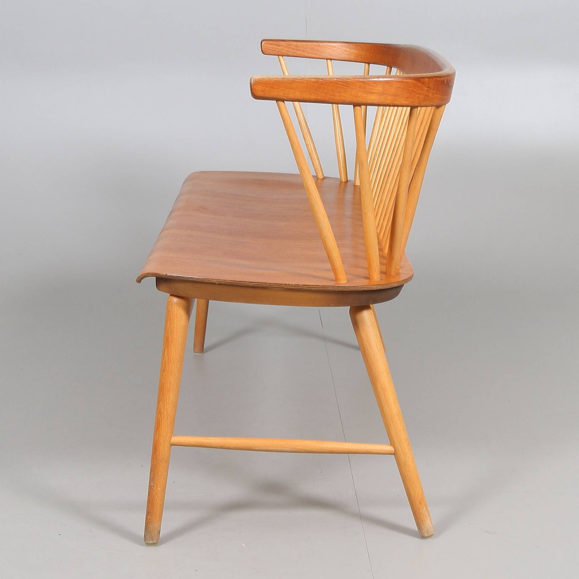 Sofa, teak, "fanett", the Wigell brothers, 1900s.